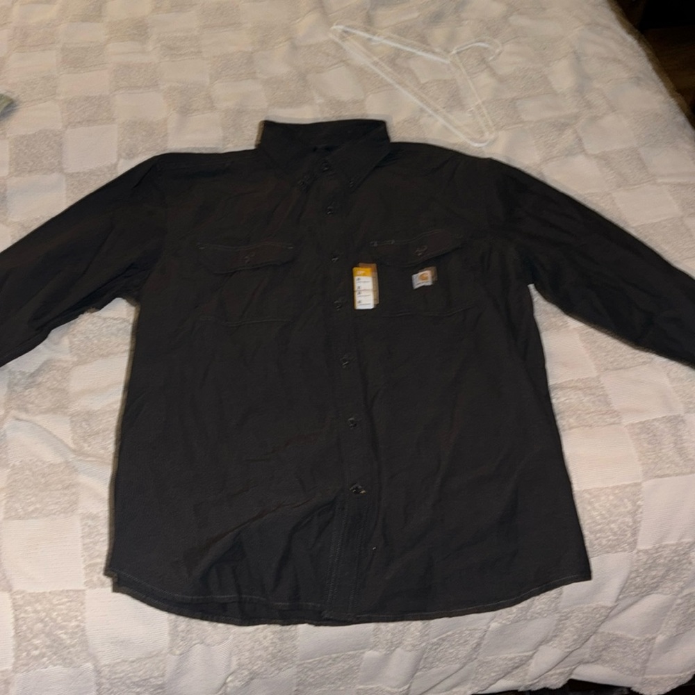 Carhartt black long sleeve button down
